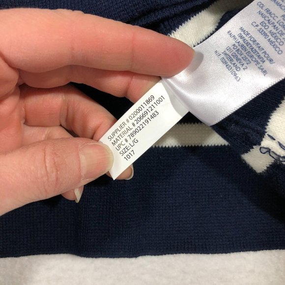 Chaps Jacket Womens Large Stripe Asymmetrical Knit Moto Sweater Jacket NEW $99 - Picture 12 of 13